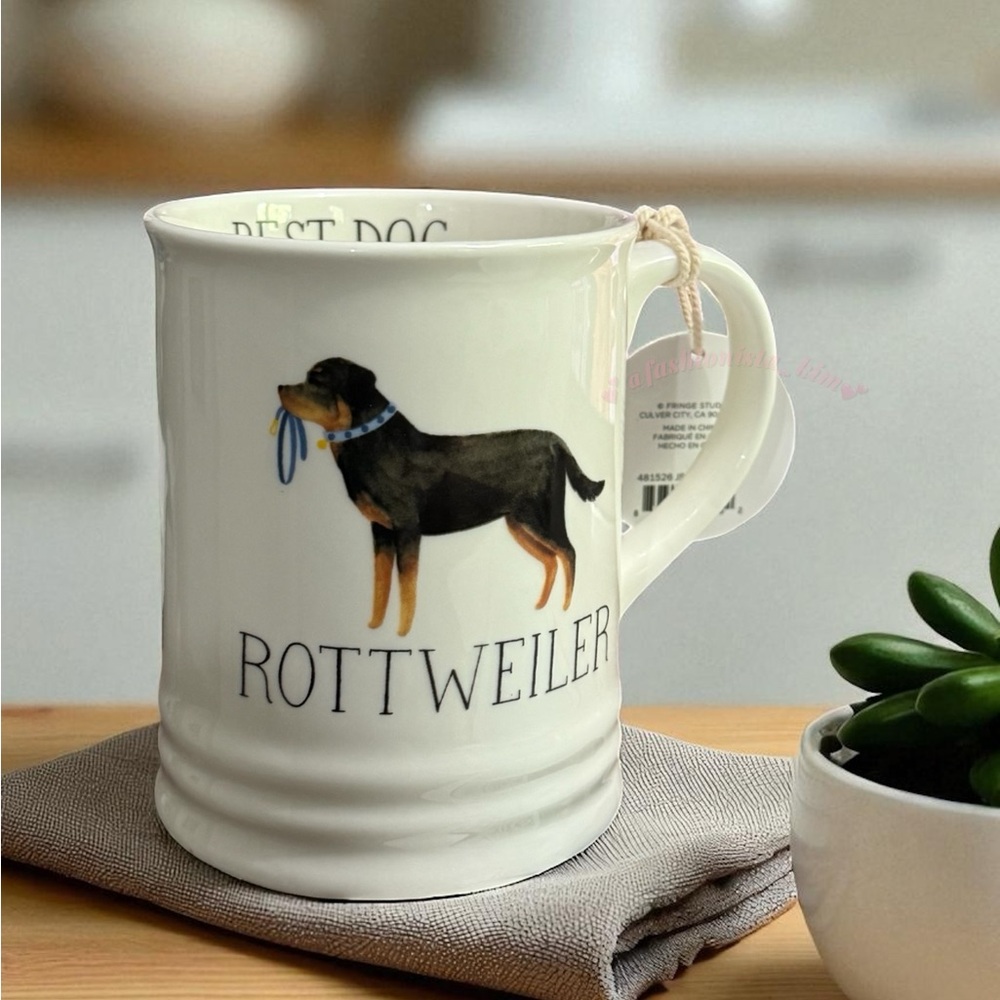 Fringe Studio Rottweiler Mug - White and Black